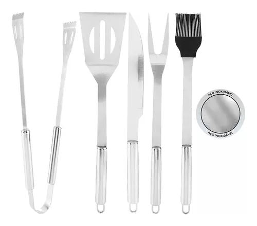 Kit Completo de Churrasco Inox 9 Peças