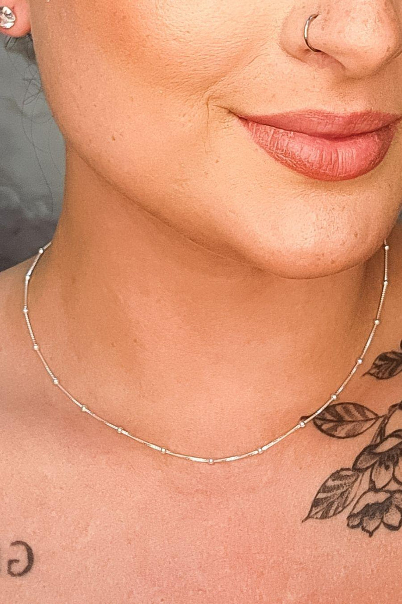 Choker  Prata 925 com Bolinhas